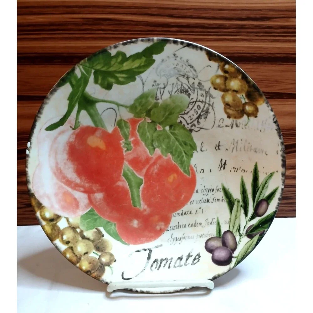 Certified  International Tre Sorello Studios Botanical Veggies Tomato Pasta Bowl